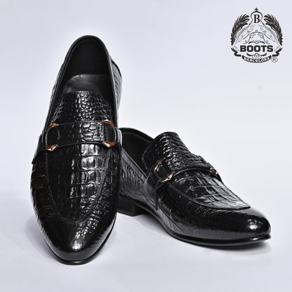 Luxury Crocodile Texture Leather Loafers for Men